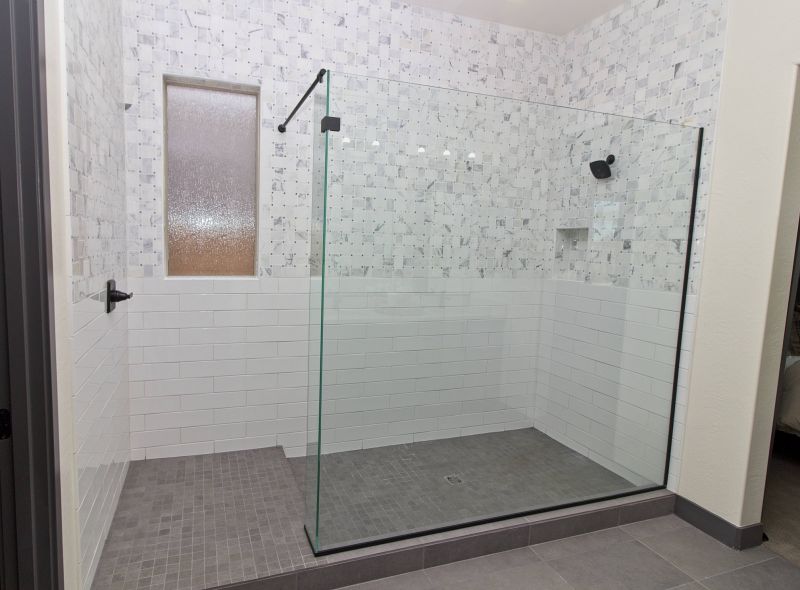 Modern Walk-in Shower with Clear Glass